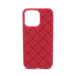 BOTTEGA VENETA Intrecciato iPhone13Pro Mobile Phone/Smartphone Rubber Men's Women's Red