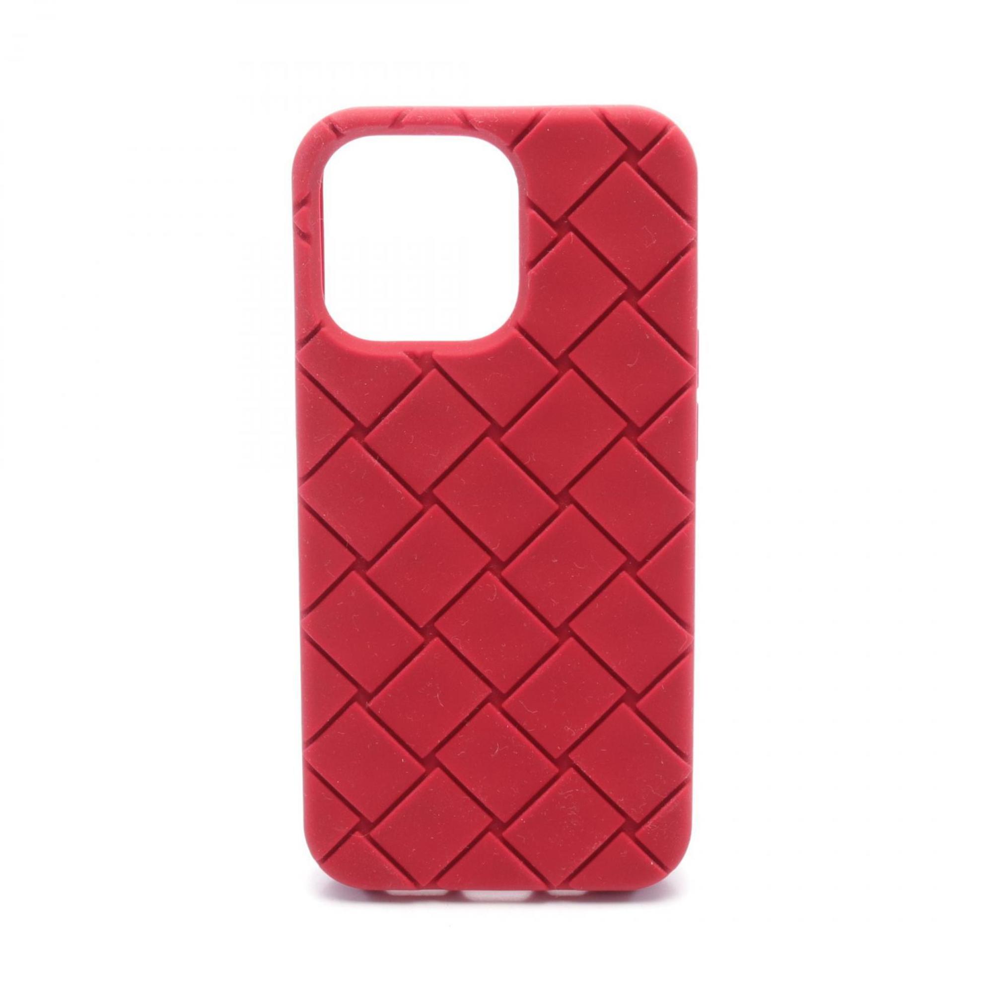 BOTTEGA VENETA Intrecciato iPhone13Pro Mobile Phone/Smartphone Rubber Men's Women's Red