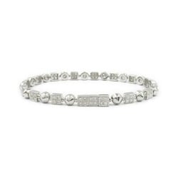 BVLGARI Lucia Bracelet, K18WG (White Gold), Diamond, Women's, Clear