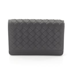 BOTTEGA VENETA Intrecciato Business Card Holder/Card Case Leather Men's Women's Black 133945V00168806