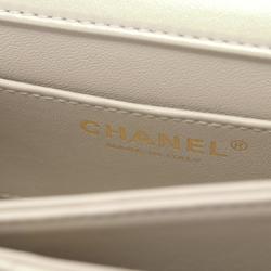 CHANEL Matelasse Shoulder Bag, Leather, Women's, Grey