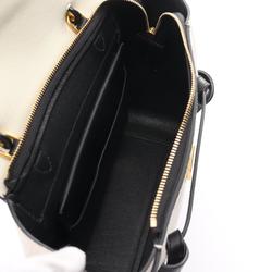 CELINE Belt Bag Micro Handbag Leather Women's White Black 180153