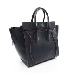 CELINE Luggage Shopper Handbag Bag Leather Women's Navy 165213