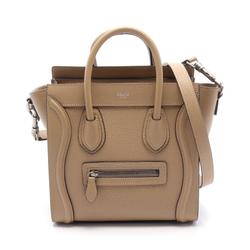 CELINE Luggage Nano Shopper Handbag Bag Leather Women's Brown 189243DRU03UN