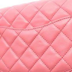 CHANEL Matelasse Chain Shoulder Bag, Lambskin, Women's, Pink, AS1786