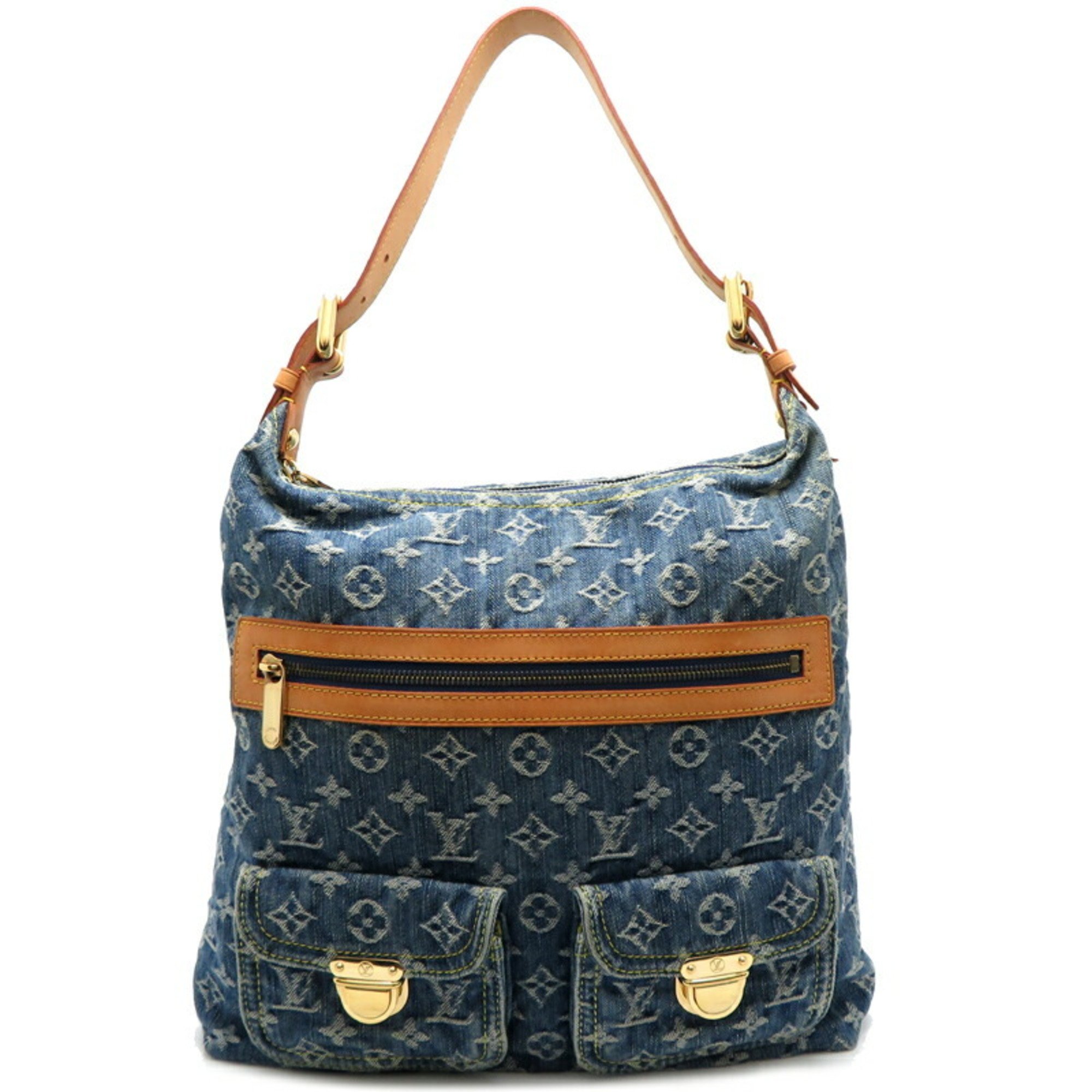 Louis Vuitton Baggy GM Women's Shoulder Bag M95048 Monogram Denim Blue