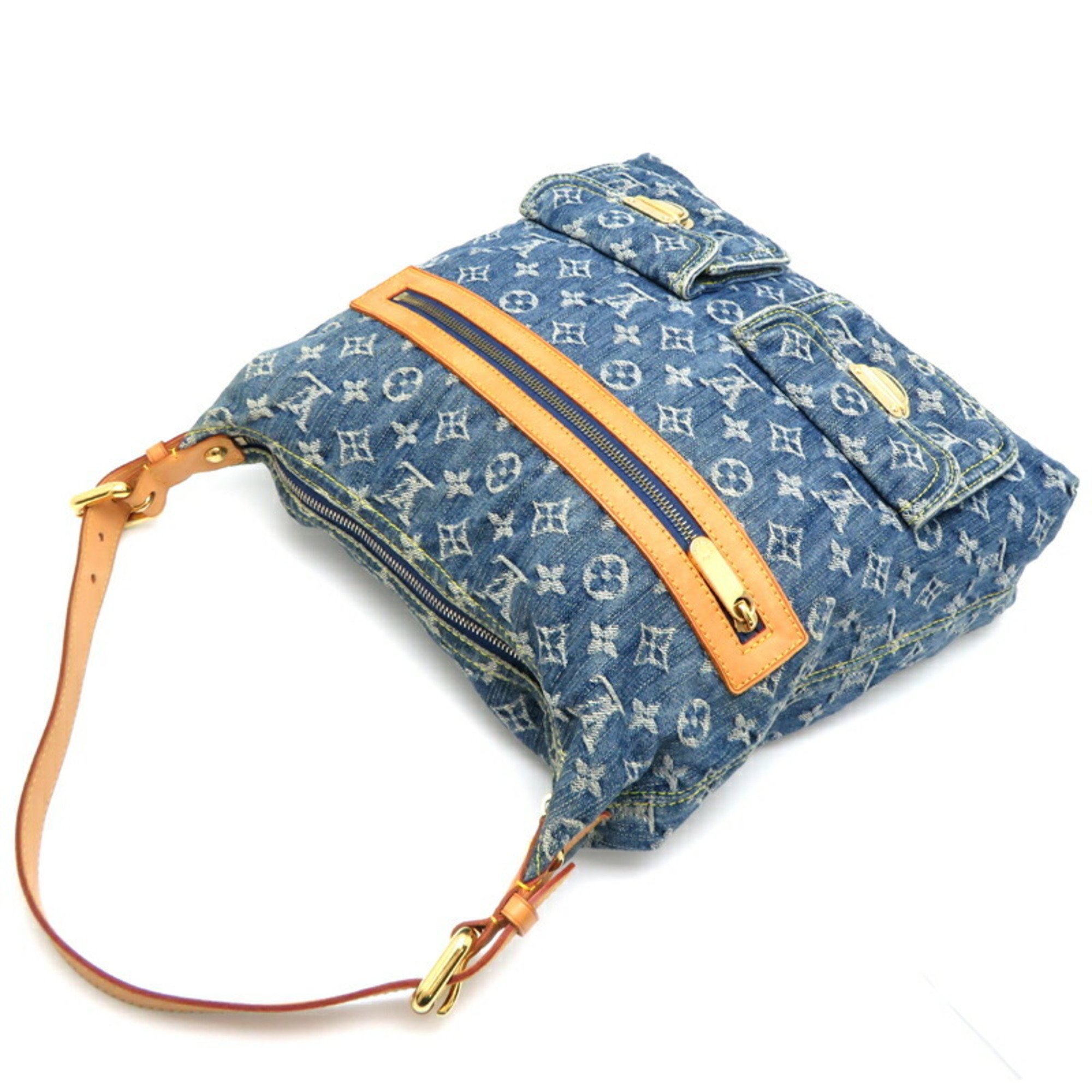 Louis Vuitton Baggy GM Women's Shoulder Bag M95048 Monogram Denim Blue