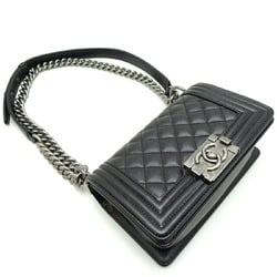 Chanel Boy Women's Shoulder Bag A67085 Caviar Skin Black