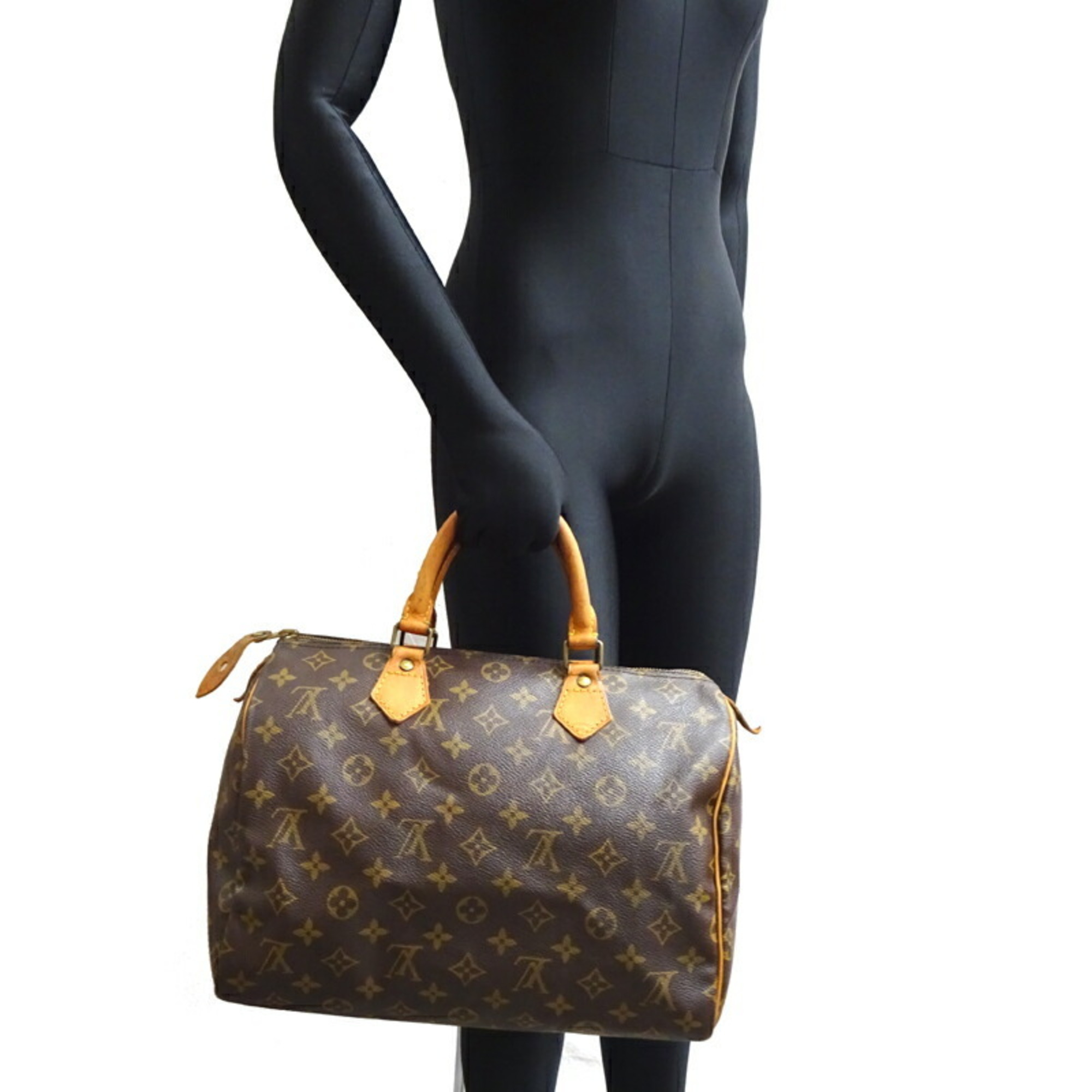 Louis Vuitton Speedy 30 Women's and Men's Boston Bag M41526 Monogram Brown