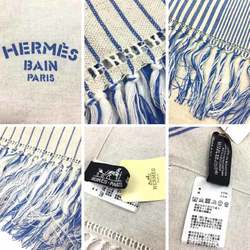 HERMES Hermes Rug Mat Multi-Cover Free Cloth JETE DE PLAGE BAYADERE 102755M 02 BLEU SMALT Bed Cover Sofa