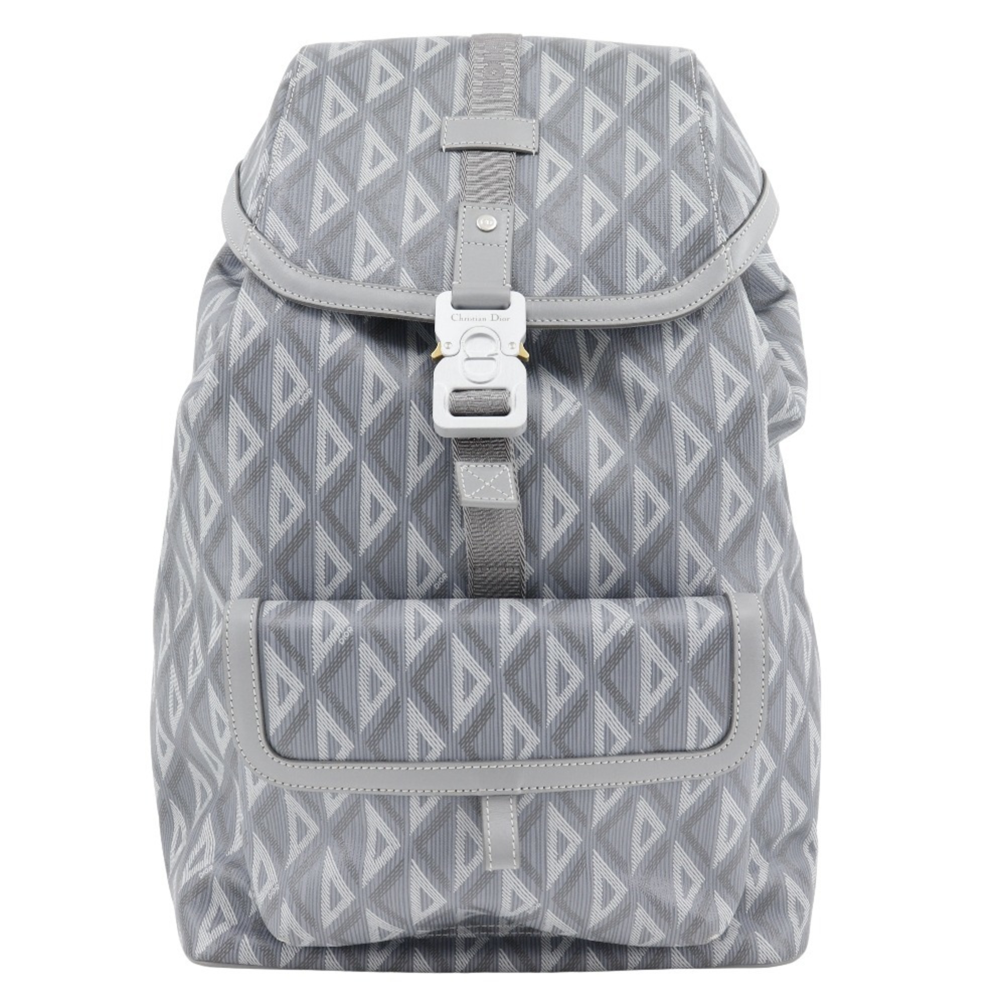 Christian Dior HIT THE ROAD Backpack Daypack 1ESBA021CDP PVC Gray Flap Men's