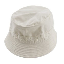 HERMES Bucket Hat H Embroidery Polyester x Nylon Off-White Women's