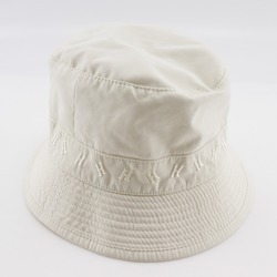 HERMES Bucket Hat H Embroidery Polyester x Nylon Off-White Women's