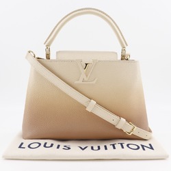 LOUIS VUITTON Capusine PM Handbag Shoulder M53250 x Taurillon Leather 2019 Beige Gradient TR1129 2way A5 Flap Women's