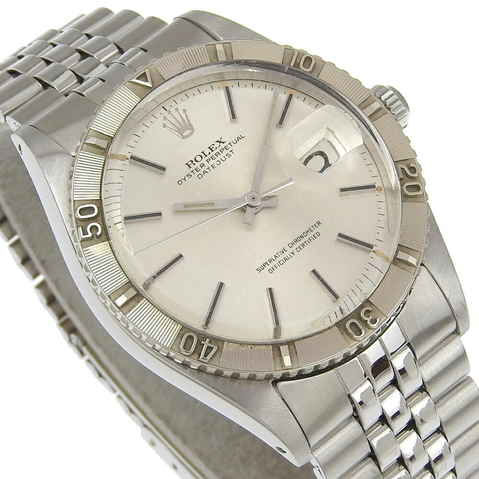 Rolex ROLEX Thunderbird Watch Datejust 26 series cal.1570 1625 Stainless steel Automatic Silver dial Men's