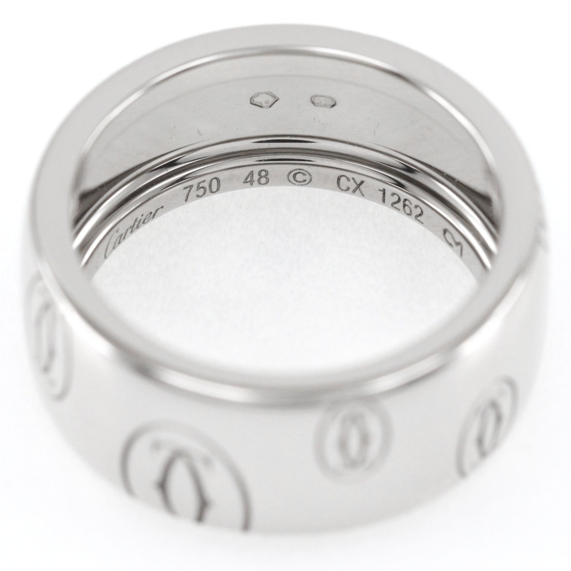 Cartier Happy Birthday 8.5 size ring, large, K18 white gold, approx. 8.8g, Birthday, for women