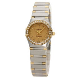 OMEGA 1367.10 Constellation Bezel Diamond Watch Stainless Steel SSxK18YG Ladies