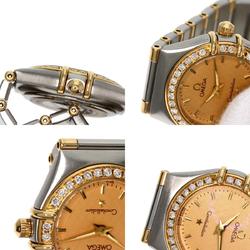 OMEGA 1367.10 Constellation Bezel Diamond Watch Stainless Steel SSxK18YG Ladies