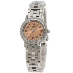 Hermes CL4.210 Clipper Watch Stainless Steel SS Ladies HERMES