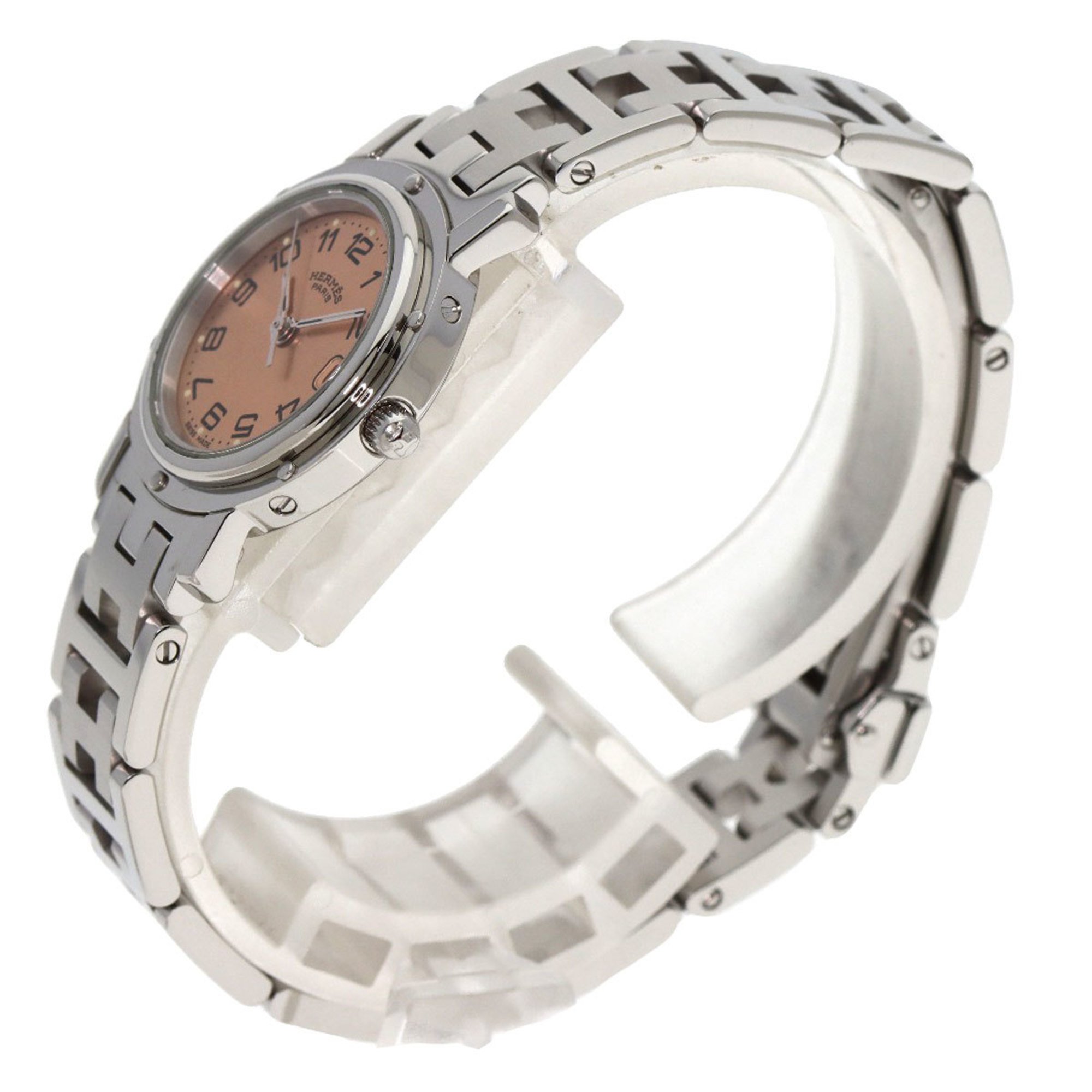 Hermes CL4.210 Clipper Watch Stainless Steel SS Ladies HERMES