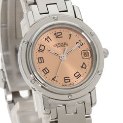 Hermes CL4.210 Clipper Watch Stainless Steel SS Ladies HERMES