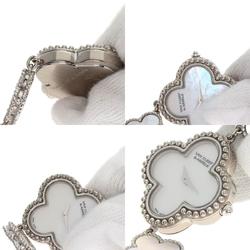 Van Cleef & Arpels VCARO40S00 Alhambra Small Model Mother of Pearl Watch K18 White Gold K18WGxShell Women's