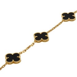 Van Cleef & Arpels Alhambra Onyx Bracelet, 18K Yellow Gold, Women's