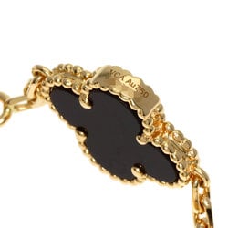 Van Cleef & Arpels Alhambra Onyx Bracelet, 18K Yellow Gold, Women's