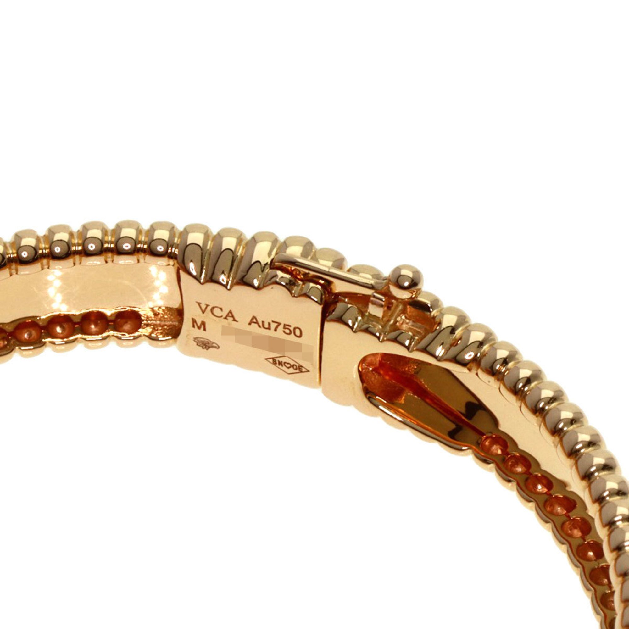 Van Cleef & Arpels Perlée Senior Tulle Medium Model Bracelet K18 Pink Gold Women's