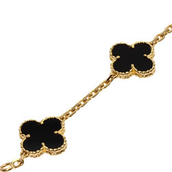 Van Cleef & Arpels Alhambra Onyx Bracelet, 18K Yellow Gold, Women's