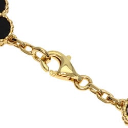 Van Cleef & Arpels Alhambra Onyx Bracelet, 18K Yellow Gold, Women's