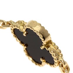 Van Cleef & Arpels Alhambra Onyx Bracelet, 18K Yellow Gold, Women's