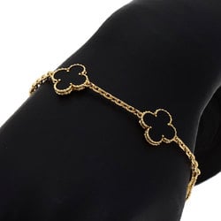 Van Cleef & Arpels Alhambra Onyx Bracelet, 18K Yellow Gold, Women's