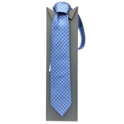 HERMES Tie SOIE LOURDE 7CM STARS MAILLONS 339286T 07 Star Anchor Light Blue CIEL/MARINE/BKANC Men's