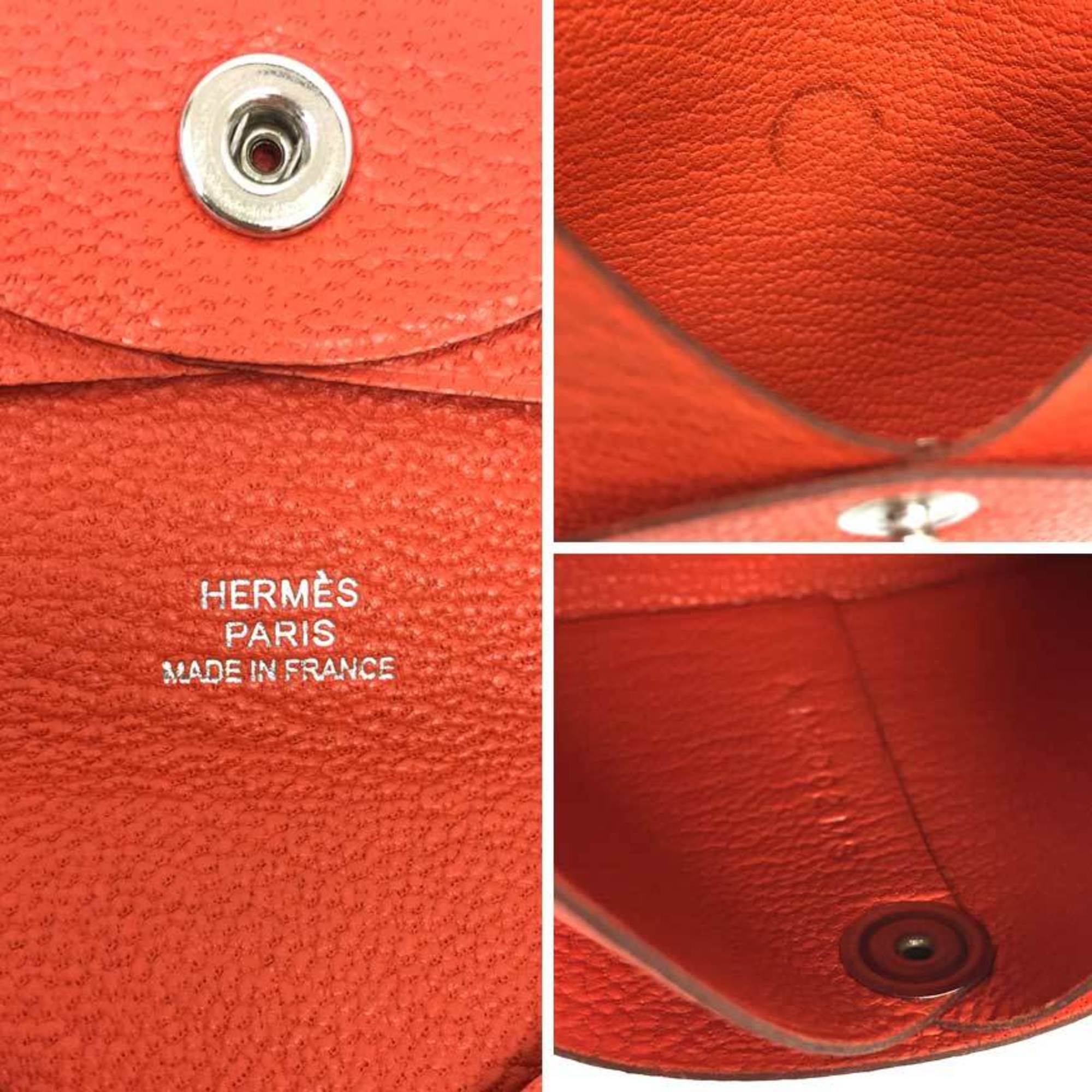 Hermes Bastia Coin Case PORTE-MONNAIE BASTIA Purse Capucines Chevre Mizo