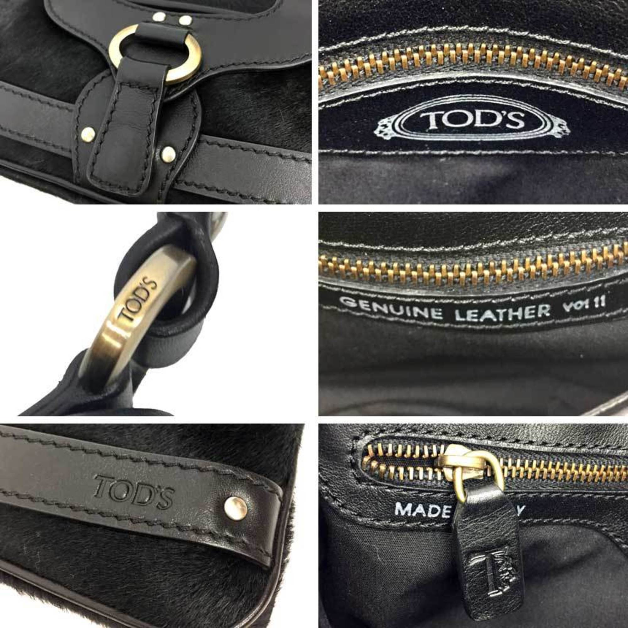 TOD'S Tod's Pony Shoulder Bag, Black, Bag