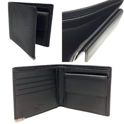 TOD'S Men's Folding Wallet with Coin Purse Leather Black