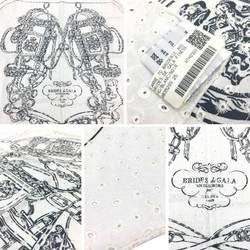 HERMES Scarf Muffler Carre 70 CARRE70 BRODERIE ANG BRIDES DE GALA FINESS 983529S 25 100% Silk Embroidery BLANC/NOIR White Black Ceremonial Bridle