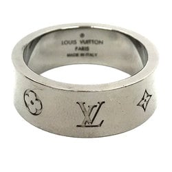 LOUIS VUITTON LV Instinct Ring M00514 Men's L Size Silver Color Monogram Louis Vuitton