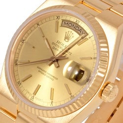 Rolex ROLEX 19018N Oysterquartz Day Date No. 95 Wristwatch Quartz Champagne Dial Solid Gold Men's