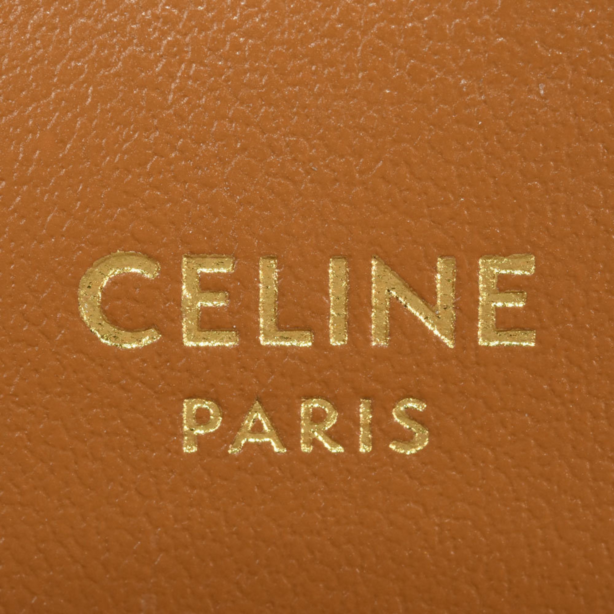 CELINE Card Case Coated Canvas Dark Brown Holder Business