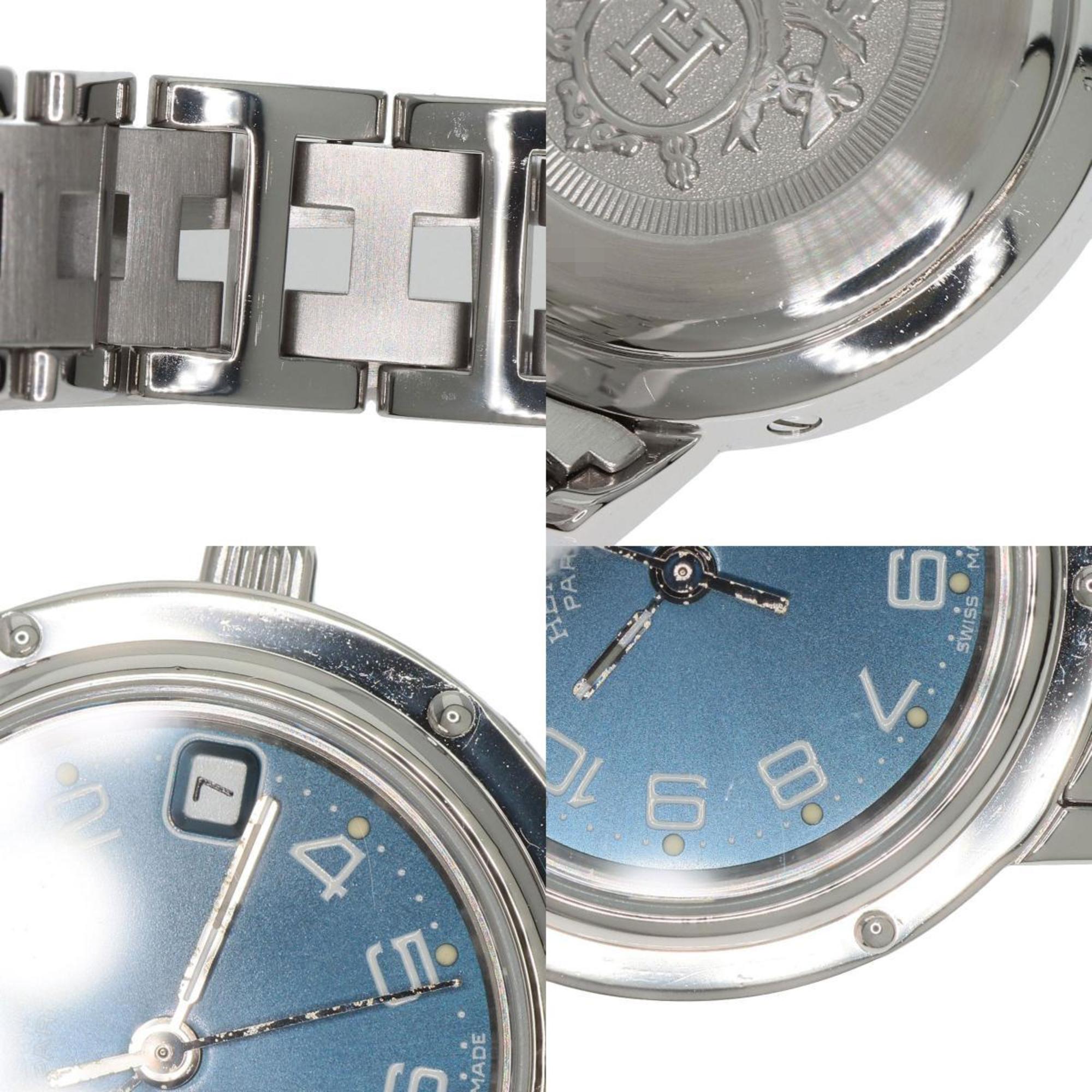 Hermes CL4.210 Clipper Watch Stainless Steel SS Ladies HERMES