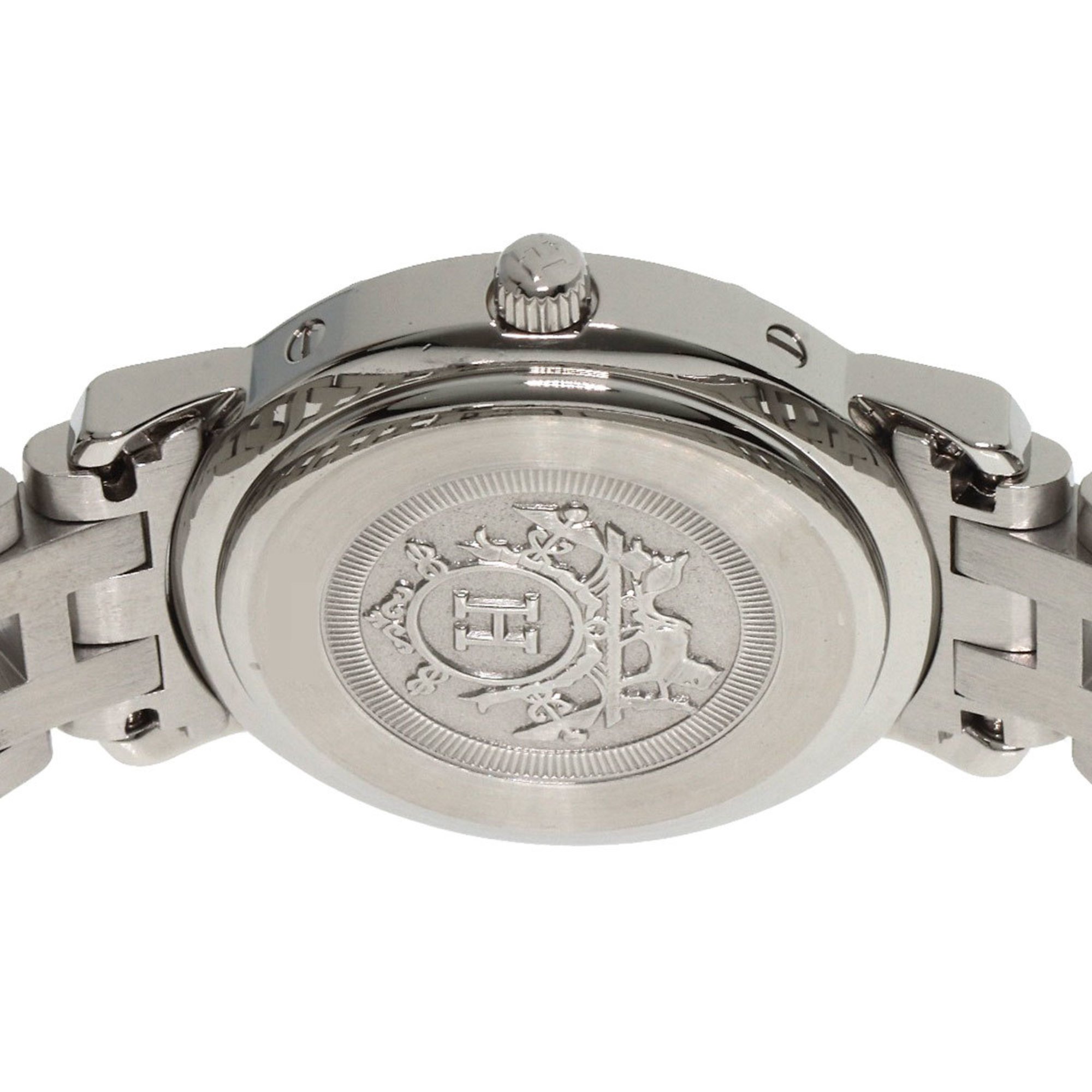 Hermes CL4.210 Clipper Watch Stainless Steel SS Ladies HERMES