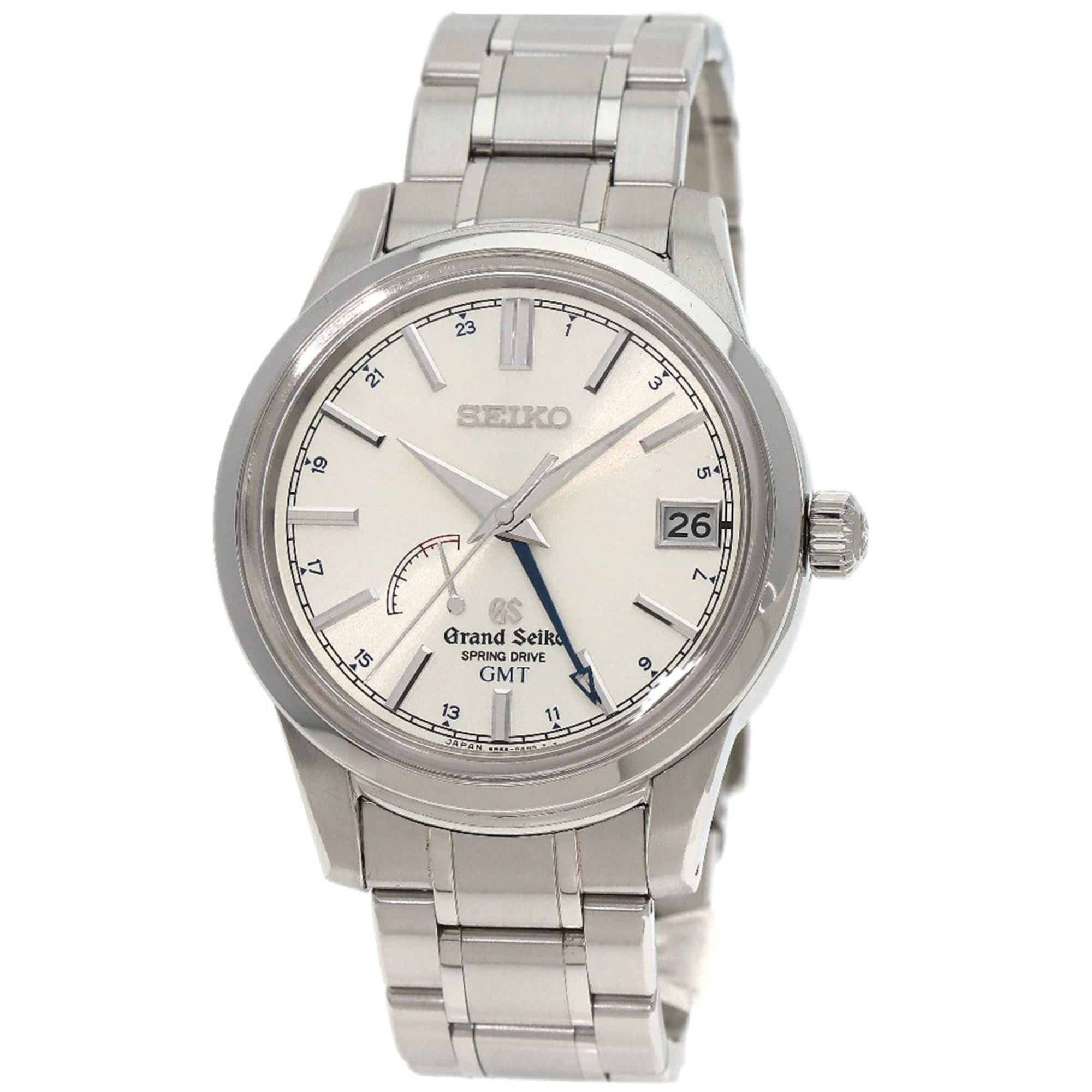 Seiko SBGE025 Grand Spring Drive GMT Watch Stainless Steel SS Men's SEIKO