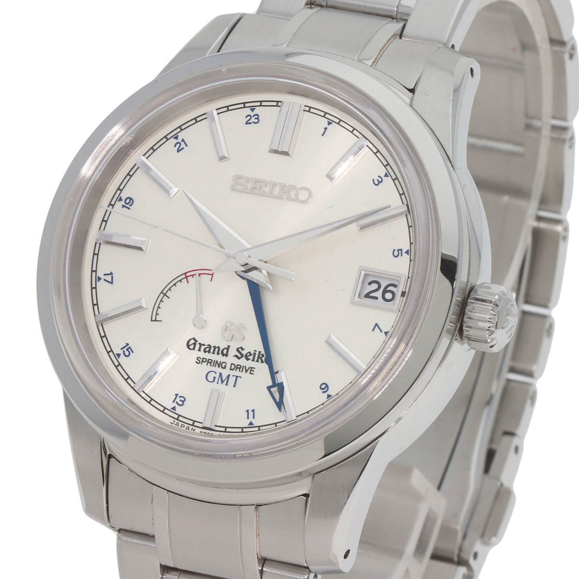 Seiko SBGE025 Grand Spring Drive GMT Watch Stainless Steel SS Men's SEIKO