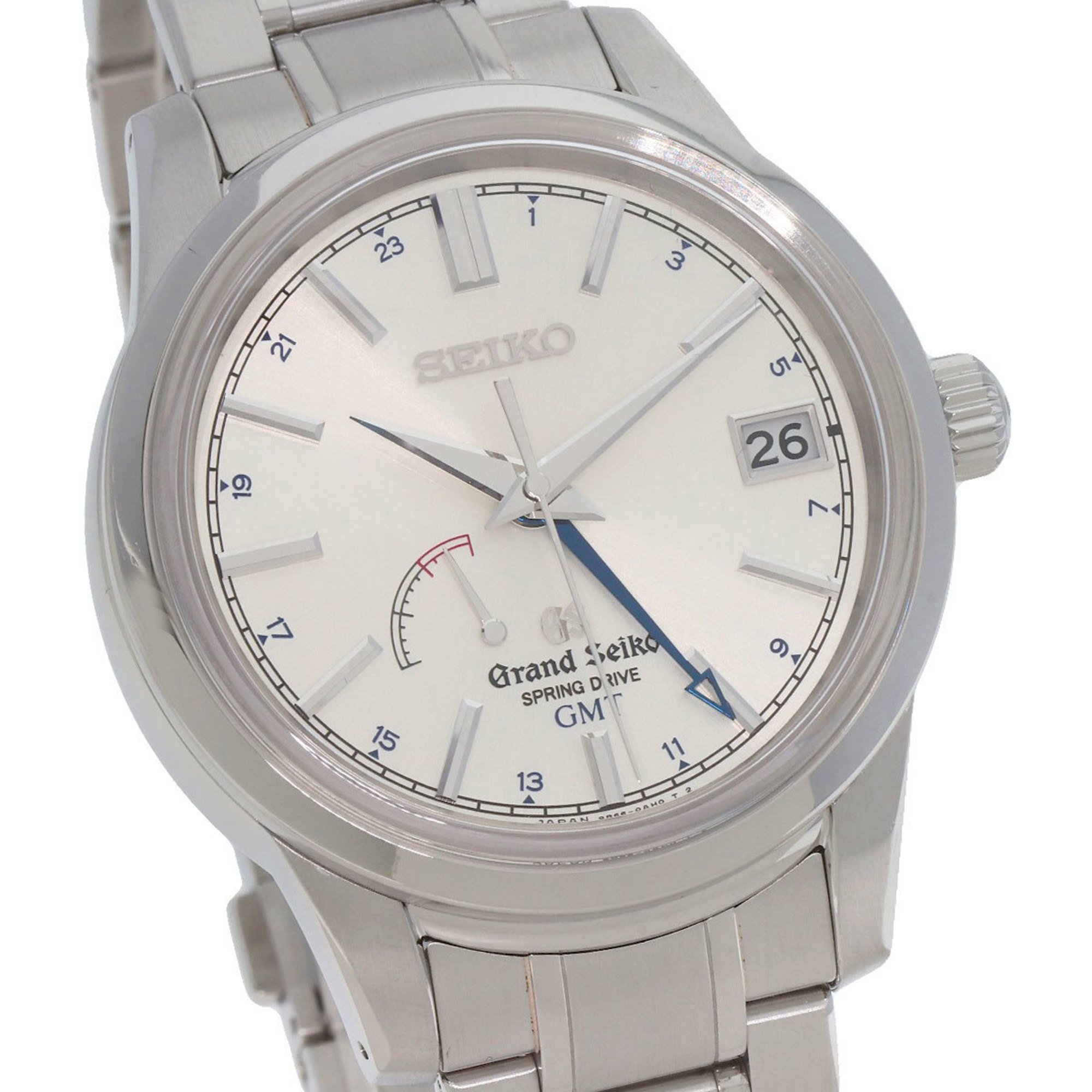 Seiko SBGE025 Grand Spring Drive GMT Watch Stainless Steel SS Men's SEIKO