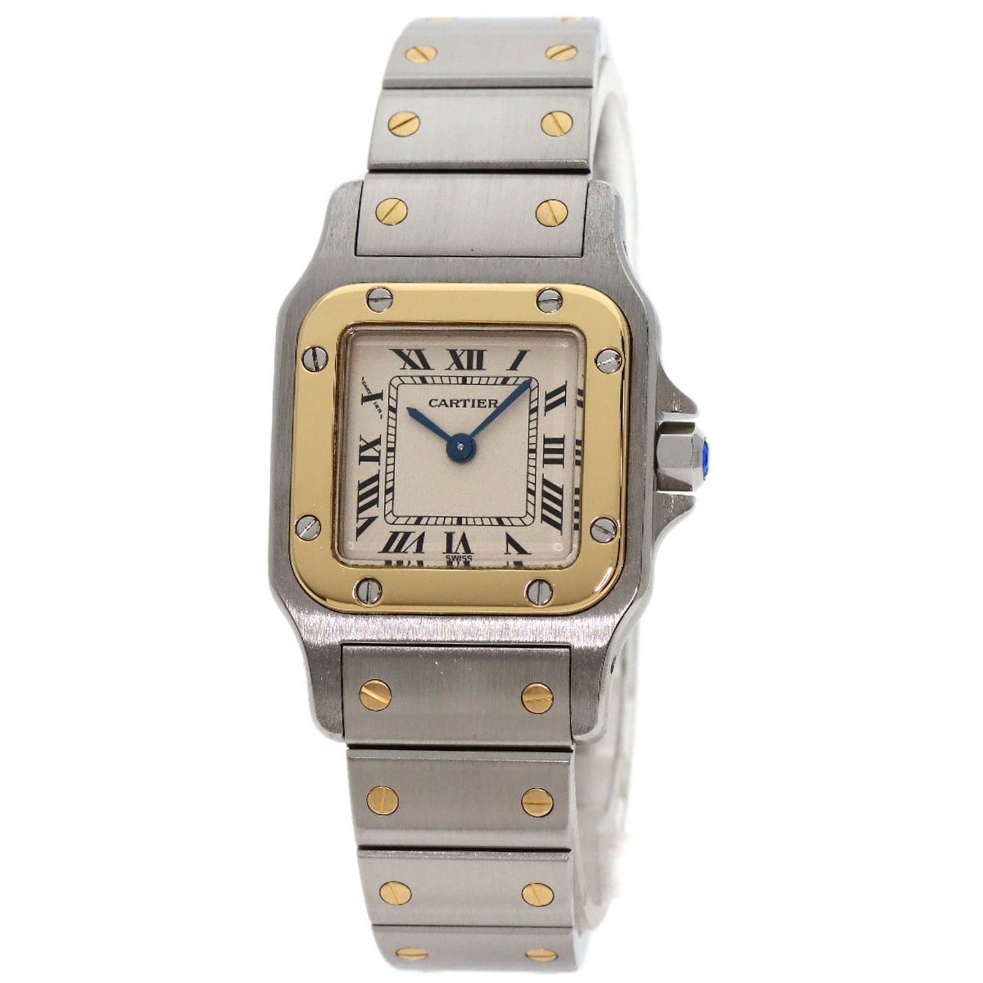 Cartier W20012C4 Santos Galbe SM Watch Stainless Steel SSxK18YG Women's CARTIER