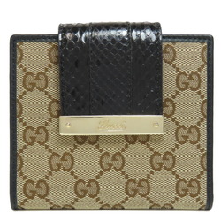 Gucci 181669 GG Bi-fold Wallet Canvas Women's GUCCI