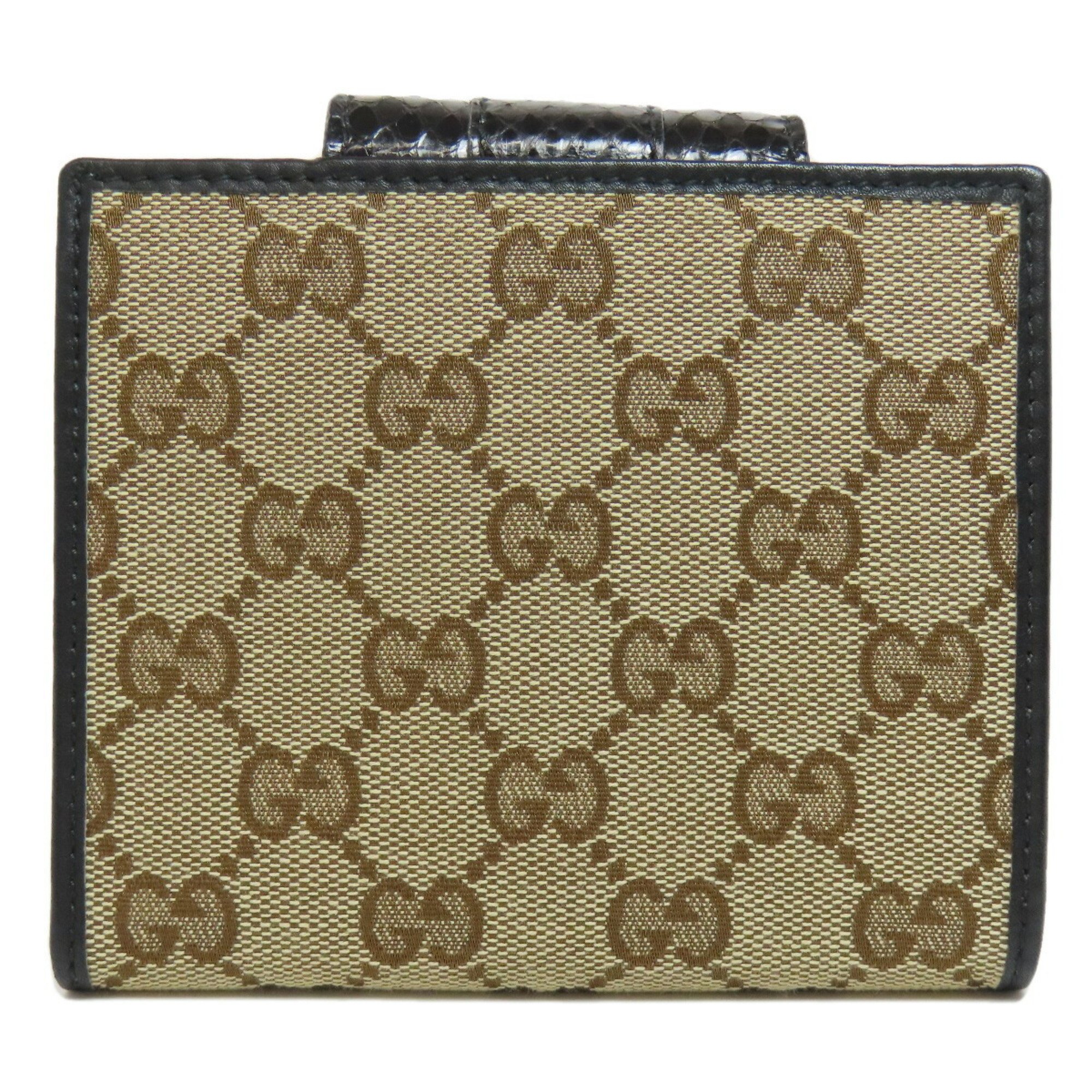 Gucci 181669 GG Bi-fold Wallet Canvas Women's GUCCI