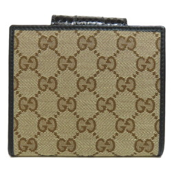 Gucci 181669 GG Bi-fold Wallet Canvas Women's GUCCI